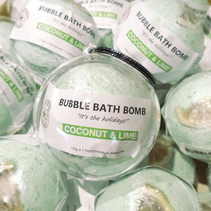 Coconut & Lime Bubble Bath Bomb (Christmas Edition)