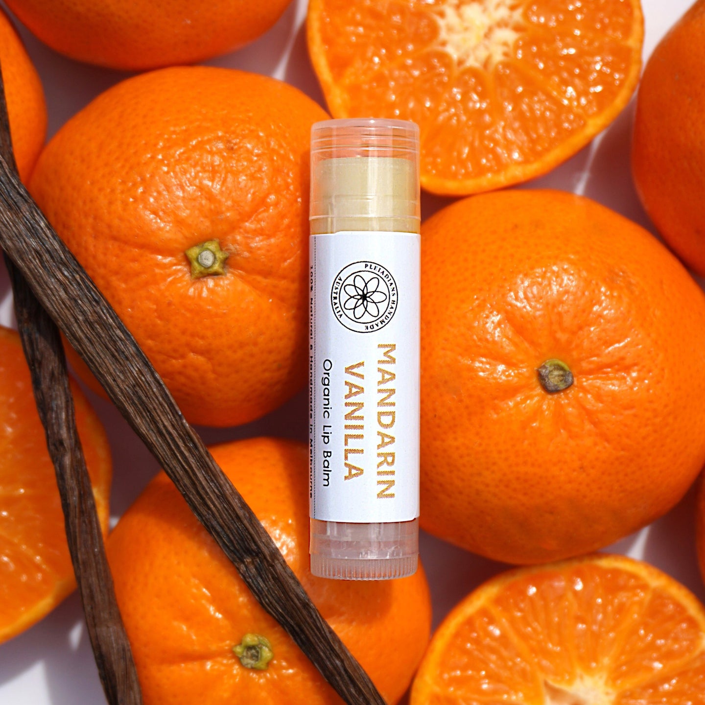 Mandarin & Vanilla Lip Balm by Pleiadians Handmade